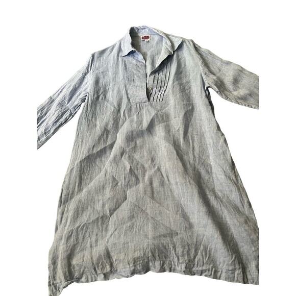 Leggiadro blue linen tunic dress Size 14 Leggiadro blue linen tunic dress Size 14